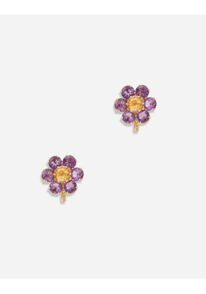 Dolce & Gabbana Spring Earrings 18-carat Yellow Gold And Amethysts - Woman Earrings Gold Onesize