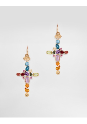 Dolce & Gabbana 999 Or Rainbow Croce - Woman Earrings White Gold Onesize