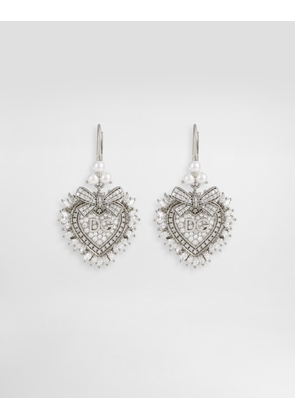 Dolce & Gabbana Devotion Earrings 18-carat White Gold And Diamonds - Woman Earrings White Onesize