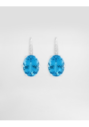 Dolce & Gabbana Anna Earrings In 18-carat White Gold With Topazes And Diamonds - Woman Earrings White Onesize