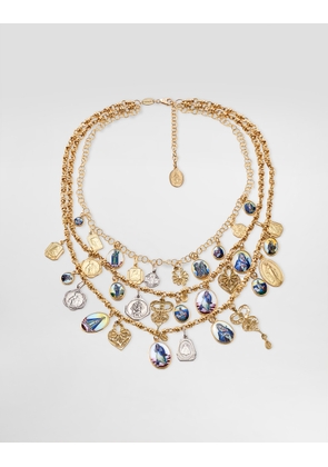 Dolce & Gabbana Sicily Necklace 18 Carat Yellow Gold - Woman Necklaces Gold Metal Onesize