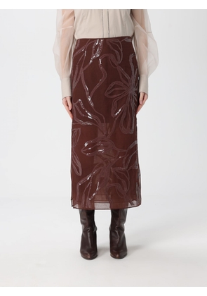 Skirt BRUNELLO CUCINELLI Woman color Burgundy