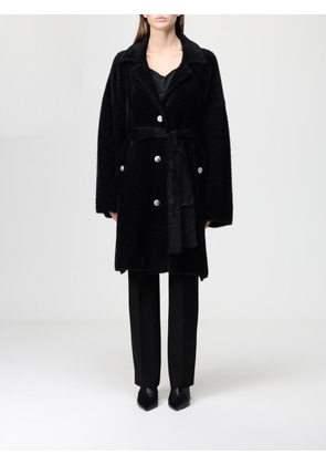 Fur Coat PINKO Woman color Black