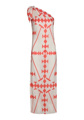 Johanna Ortiz Seaweed Asymmetric Cotton Midi Dress - Moda Operandi