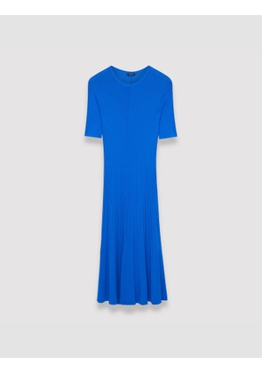 Viscose Rib Knit Short Sleeve Dress - Regular / L