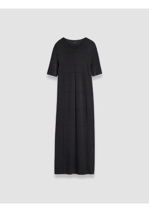 Grid Viscose Knitted Dress - L