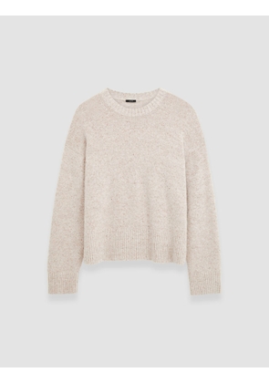 Alpaca Tweed Knit Round Neck Jumper - L