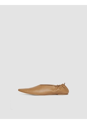 Leather Pointy Ballerina Shoes - 38