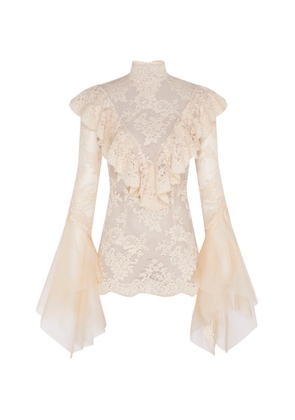 Zimmermann Hypnotic Patched Lace Top - Moda Operandi