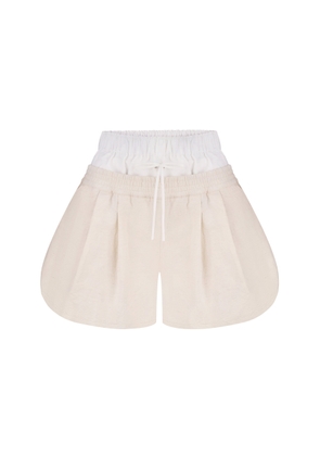 TG Botanical Harper Shirred Cotton-Blend Shorts - Moda Operandi