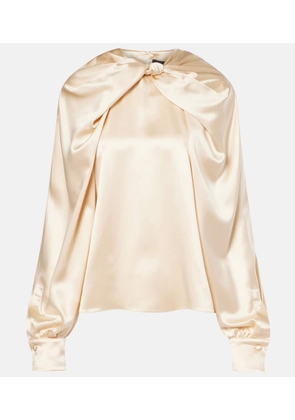 Max Mara Elegante Key torchon silk satin blouse