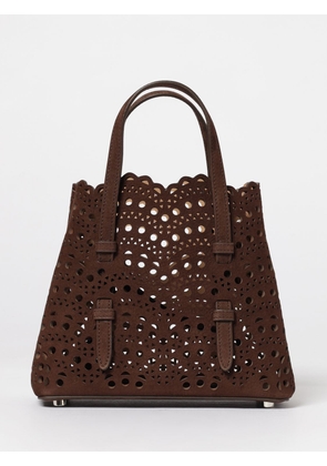 Handbag ALAÏA Woman color Brown