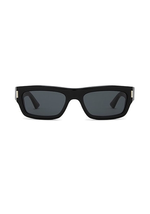 Saint Laurent Rectangular Sunglasses in Black - Black. Size all.