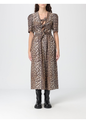 Dress GANNI Woman color Brown