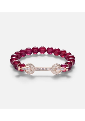 Ananya Chakra 18kt rose gold bracelet with diamonds and rubies
