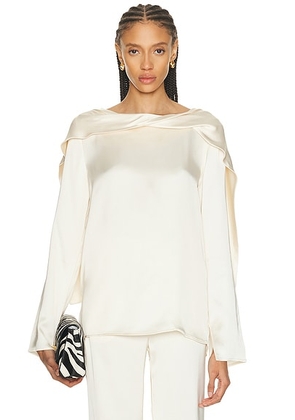 TOVE Caris Top in Cream - Cream. Size 38 (also in 40, 42).