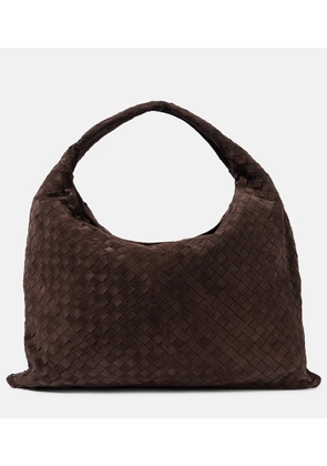 Bottega Veneta Hop Intrecciato Large suede shoulder bag