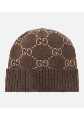 Gucci GG jacquard cashmere beanie