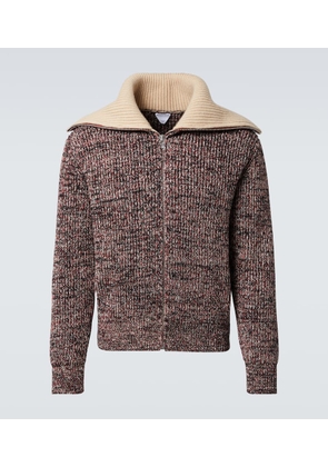 Bottega Veneta Ribbed-knit cotton and wool zip-up sweater
