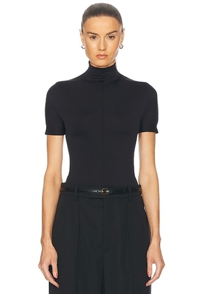 WARDROBE.NYC x Rosie Huntington-Whiteley RHW Short Sleeve Bodysuit in Black - Black. Size L (also in ).