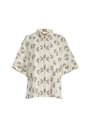 Ilio Nema Cerbere Shell-Detailed Printed Cotton-Voile Shirt - Moda Operandi