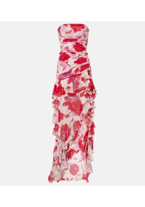 Blumarine Georg ruffled asymmetric maxi dress
