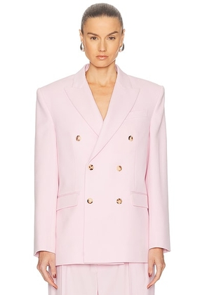 WARDROBE.NYC Double Breasted Blazer in Blush - Blush. Size S (also in M).