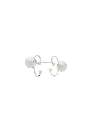 Valentino Garavani Mono Earring in Palladium - Metallic Silver. Size all.