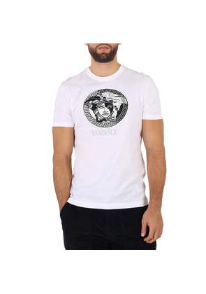 Versace Mens White Medusa Logo T-shirt
