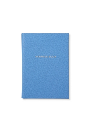Smythson Telephone And Address Record Book In Panama In Nile Blue