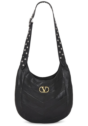 Valentino Garavani Hobo Patchwork Bag in Black - Black. Size all.