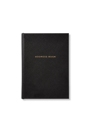 Smythson Telephone And Address Record Book In Panama In Black