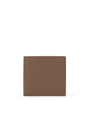Smythson 6 Card Slot Wallet In Panama In Fawn