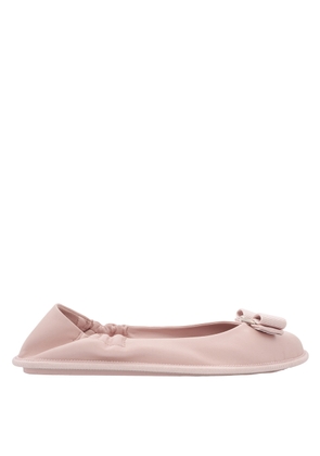 Salvatore Ferragamo Ladies Powder Rose Nomadic Stories Leather Ballet Flats