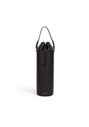Smythson Wine Tote In Panama In Black