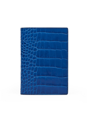 Smythson Passport Cover In Mara In Cerulean