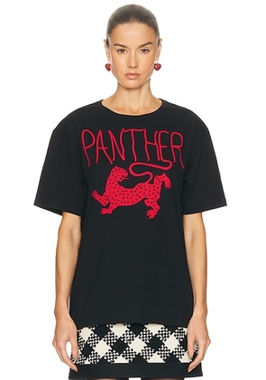 Valentino Panther T-shirt in Nero & Rosso - Black,Red. Size S (also in ).