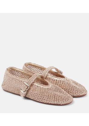 Alaia Metallic mesh ballet flats