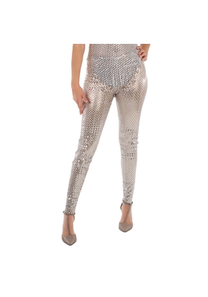 Burberry Textured Detailed Metallic Pants