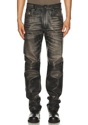 424 Leather Fivepocket Leather Jean in Black - Black. Size 50 (also in ).
