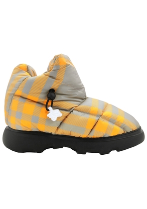 Burberry Check Drawstring Pillow Padded Ankle Boots