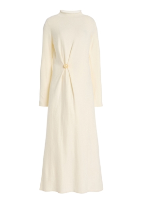 Loulou de Saison Lucero Draped Wool-Cashmere Knit Dress - Moda Operandi