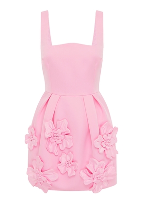 Leo Lin Piper Flower-Appliquéd Mini Drses - Moda Operandi