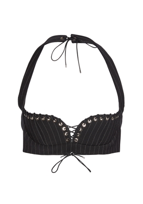 Ludovic de Saint Sernin Robin Pinstripes Bralette - Moda Operandi