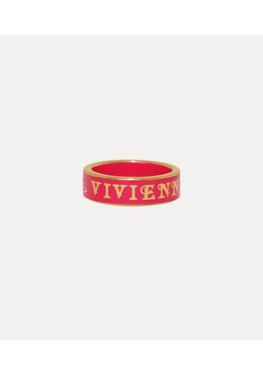 Vivienne Westwood Conduit Street Ring Pink-gold-neon-pink-enamel Pink-gold-neon-pink-enamel Unisex
