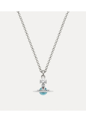 Vivienne Westwood New Petite Orb Pendant Necklace Platinum-blue-zircon-perspex Platinum-blue-zircon-perspex Women