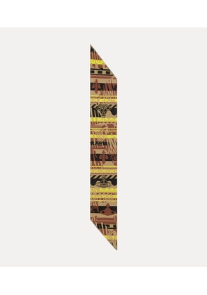 Vivienne Westwood Two Point Scarf Broken Fair Isle Tobacco  Unisex