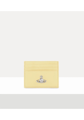 Vivienne Westwood Flat Card Holder Pu Smooth Pastel-yellow One Size Women