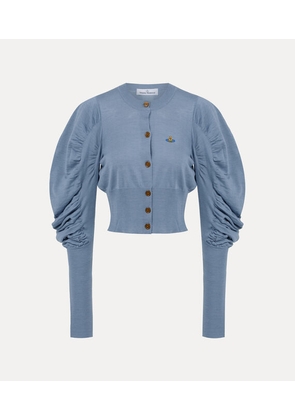 Vivienne Westwood Eli Cropped Cardigan Merino Wool / Silk Ice-blue M Women