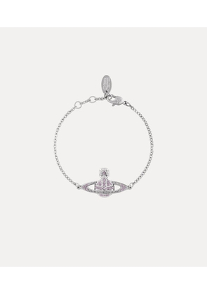 Vivienne Westwood Mini Bas Relief Chain Bracelet Platinum-violet-crystal Platinum-violet-crystal Women